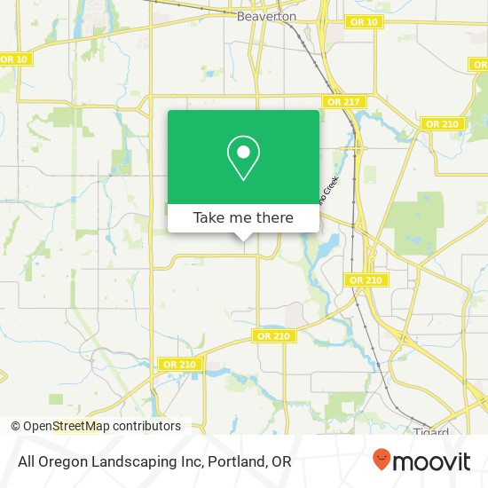 Mapa de All Oregon Landscaping Inc