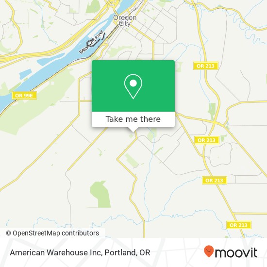 American Warehouse Inc map