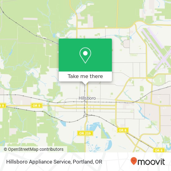 Hillsboro Appliance Service map