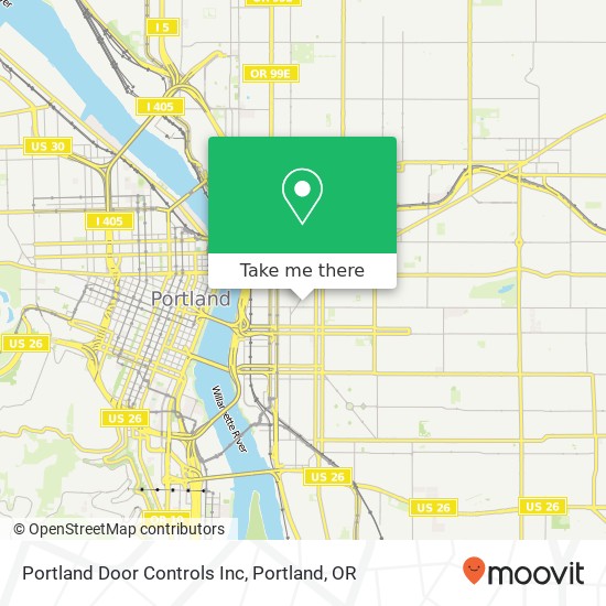 Mapa de Portland Door Controls Inc