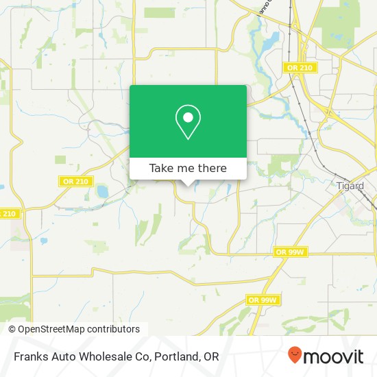 Franks Auto Wholesale Co map