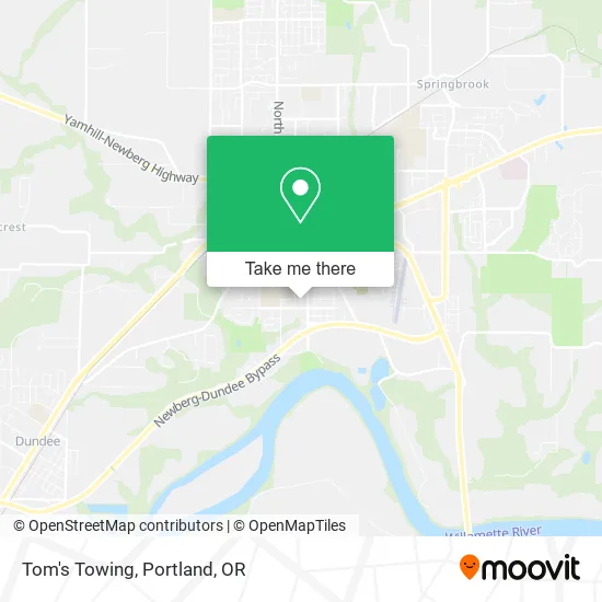Tom's Towing map