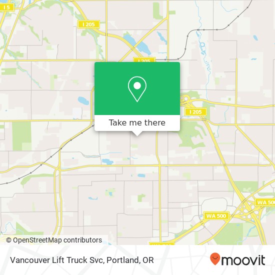 Mapa de Vancouver Lift Truck Svc