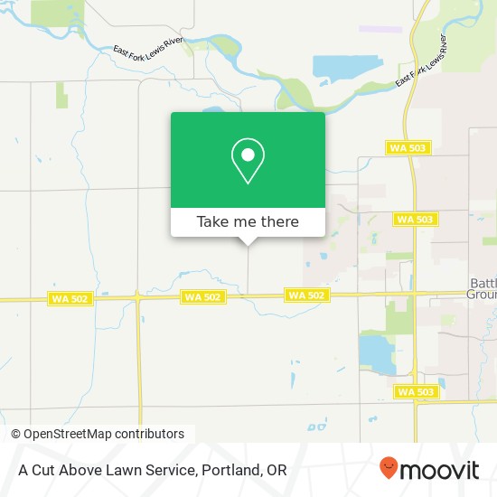 A Cut Above Lawn Service map