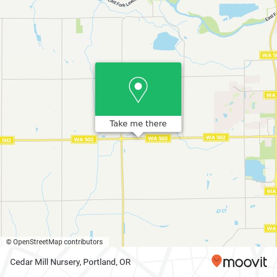 Mapa de Cedar Mill Nursery