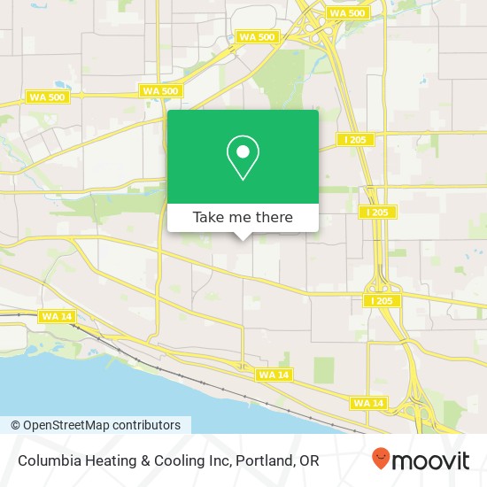 Mapa de Columbia Heating & Cooling Inc