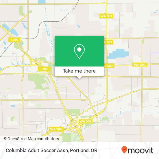 Columbia Adult Soccer Assn map