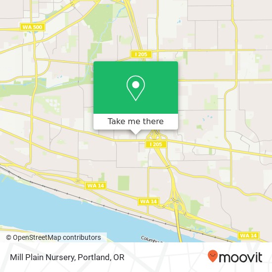 Mill Plain Nursery map