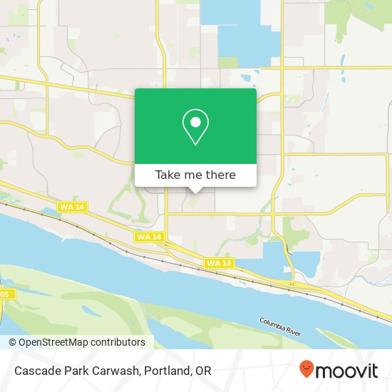 Cascade Park Carwash map