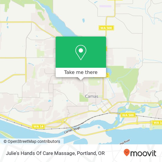 Julie's Hands Of Care Massage map