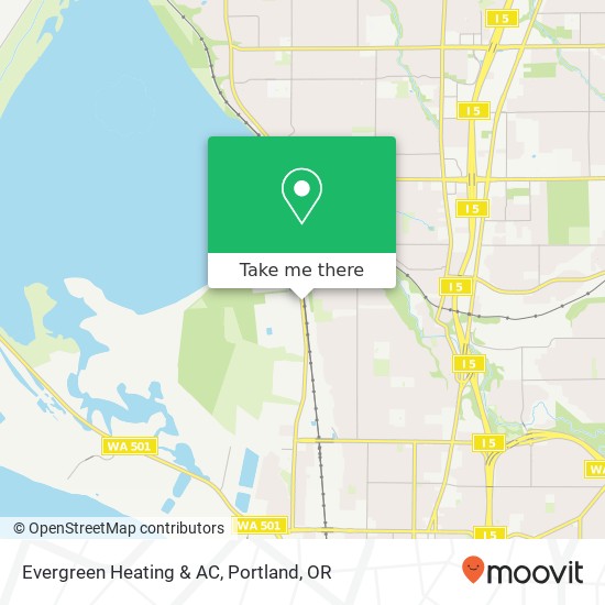 Evergreen Heating & AC map