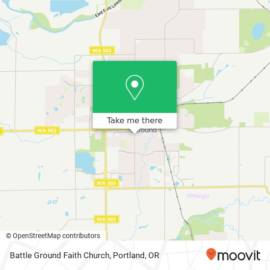 Battle Ground Faith Church map