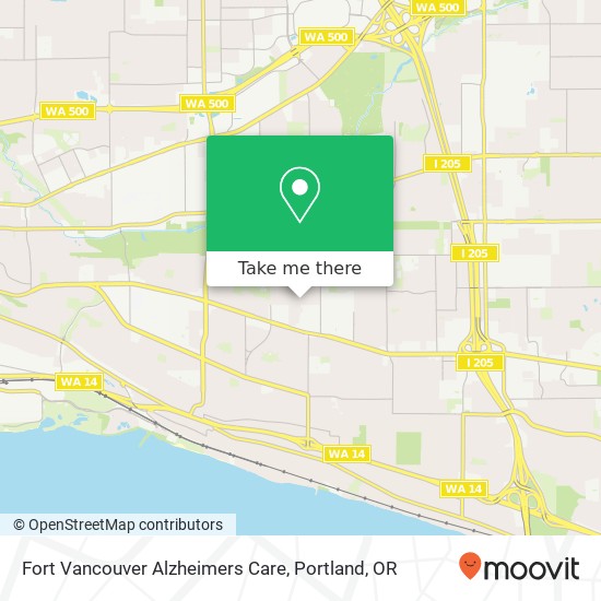 Fort Vancouver Alzheimers Care map