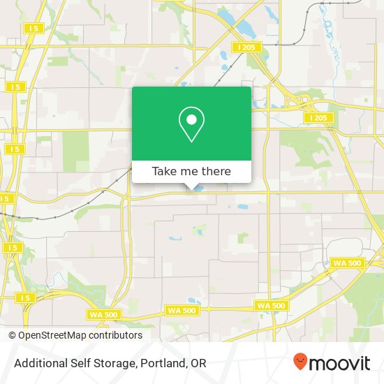 Additional Self Storage map