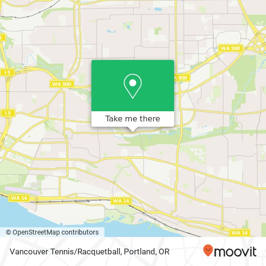 Vancouver Tennis/Racquetball map