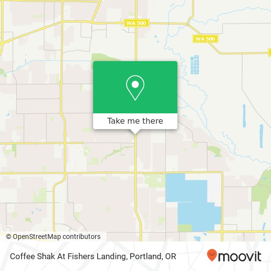 Coffee Shak At Fishers Landing map