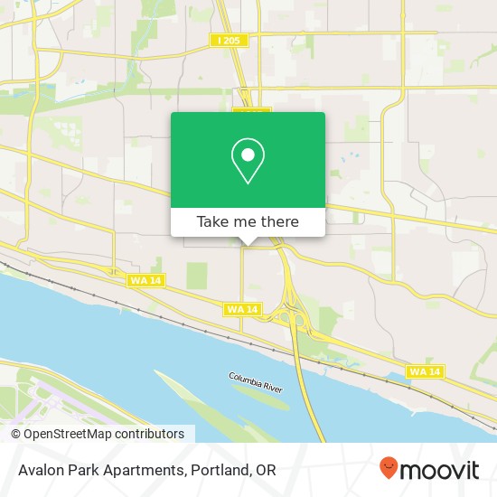 Mapa de Avalon Park Apartments