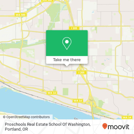 Mapa de Proschools Real Estate School Of Washington