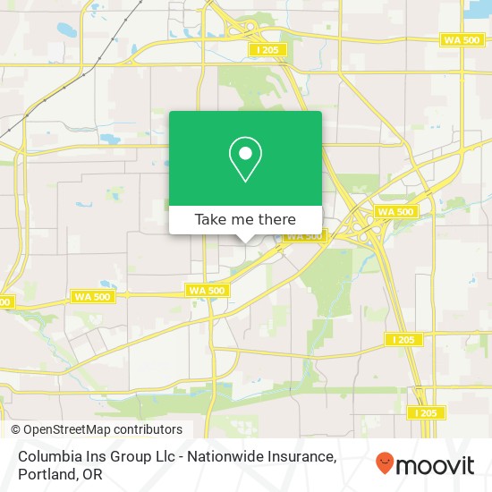 Mapa de Columbia Ins Group Llc - Nationwide Insurance