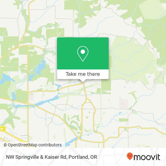 NW Springville & Kaiser Rd map