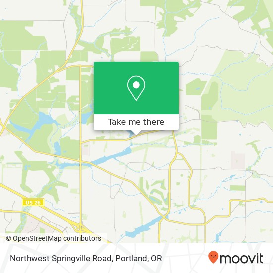 Northwest Springville Road map