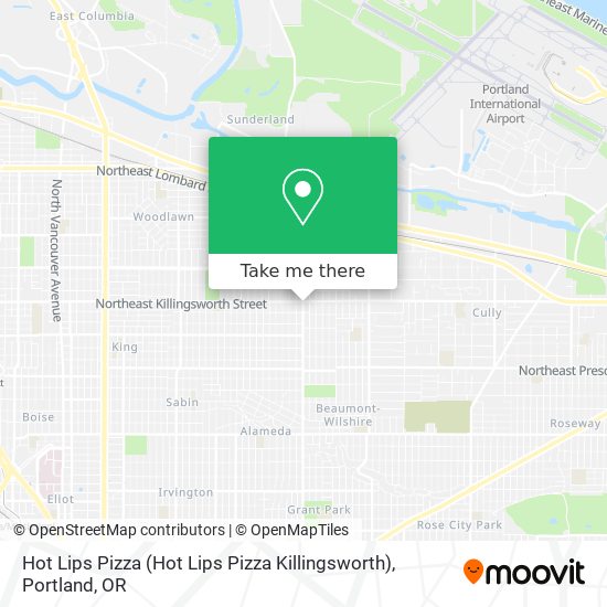 Mapa de Hot Lips Pizza