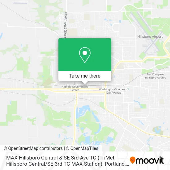 MAX-Hillsboro Central & SE 3rd Ave TC map