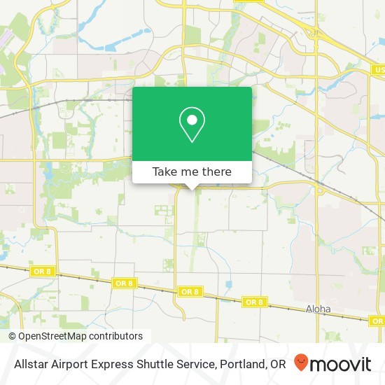 Allstar Airport Express Shuttle Service map