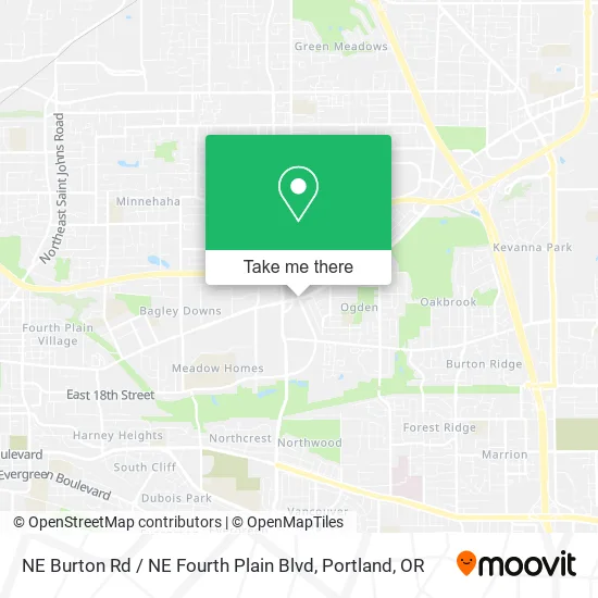 Mapa de NE Burton Rd / NE Fourth Plain Blvd