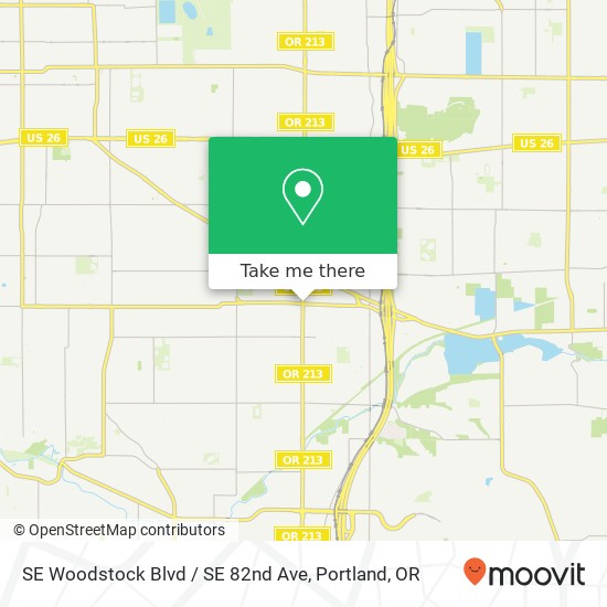 SE Woodstock Blvd / SE 82nd Ave map