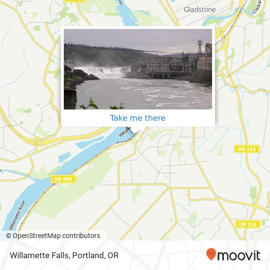 Mapa de Willamette Falls