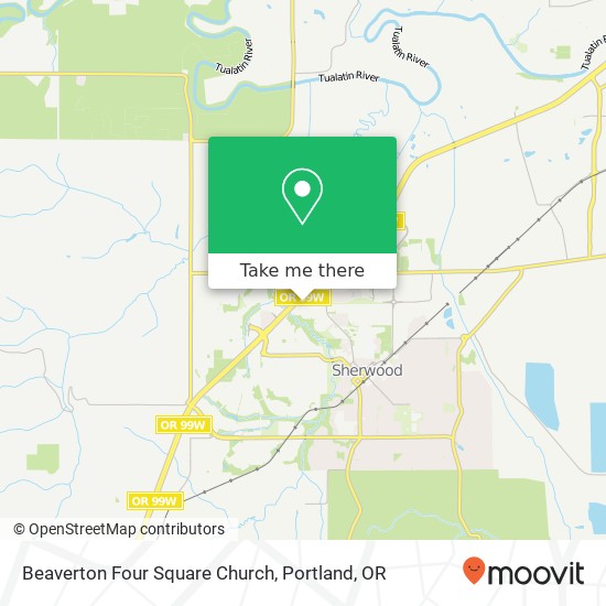 Mapa de Beaverton Four Square Church