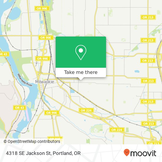 4318 SE Jackson St map