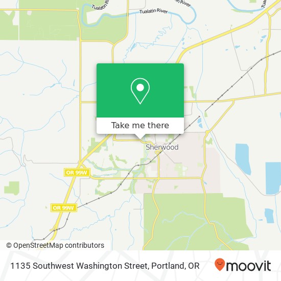 1135 Southwest Washington Street map