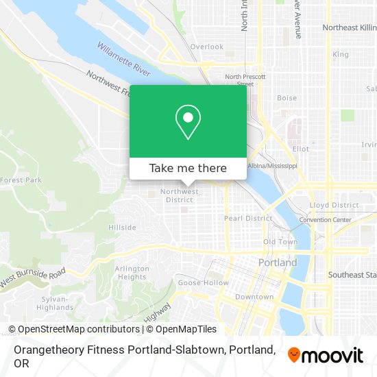 Orangetheory Fitness Portland-Slabtown map