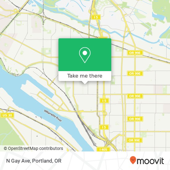 N Gay Ave map