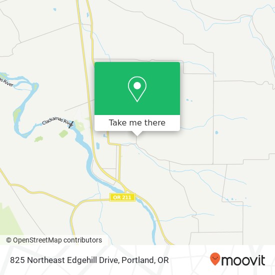 Mapa de 825 Northeast Edgehill Drive