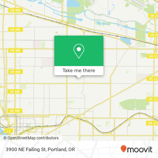 3900 NE Failing St map
