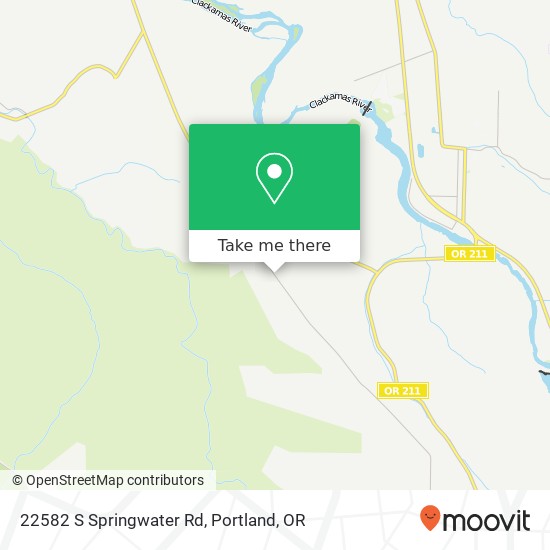 Mapa de 22582 S Springwater Rd