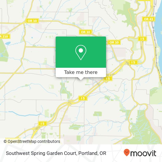 Mapa de Southwest Spring Garden Court