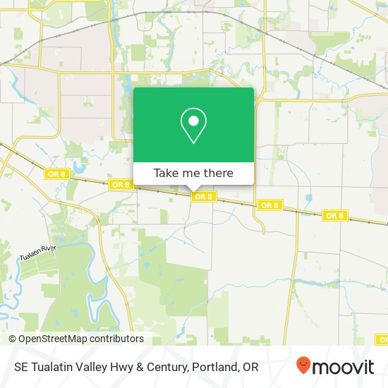 Mapa de SE Tualatin Valley Hwy & Century