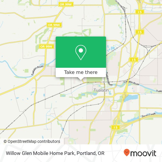 Mapa de Willow Glen Mobile Home Park