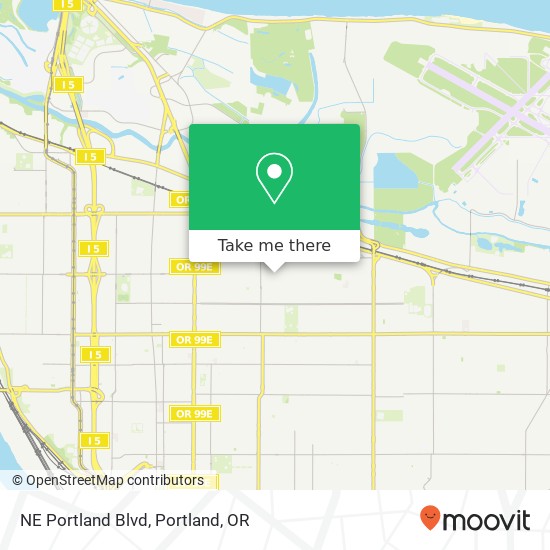 NE Portland Blvd map