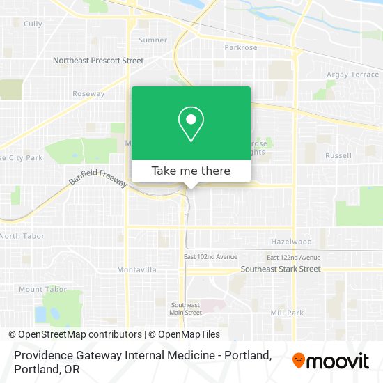 Mapa de Providence Gateway Internal Medicine - Portland