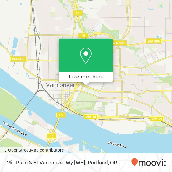 Mapa de Mill Plain & Ft Vancouver Wy [WB]