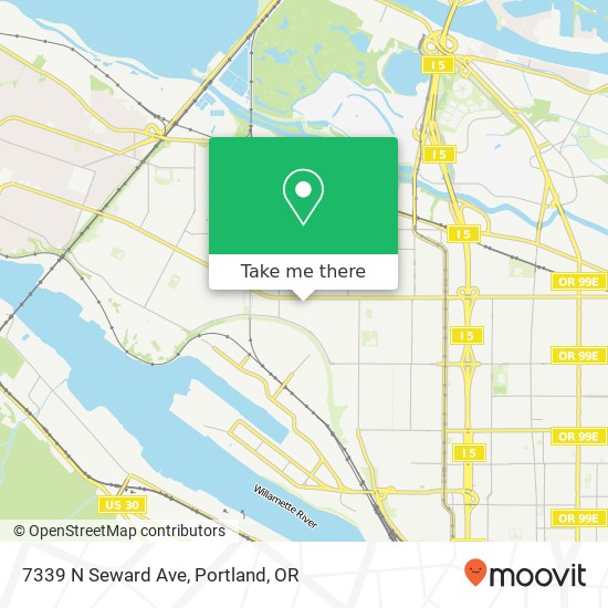 7339 N Seward Ave map