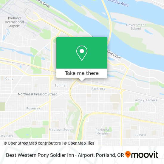 Best Western Pony Soldier Inn - Airport map