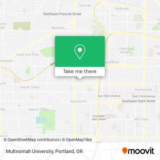 Multnomah University map