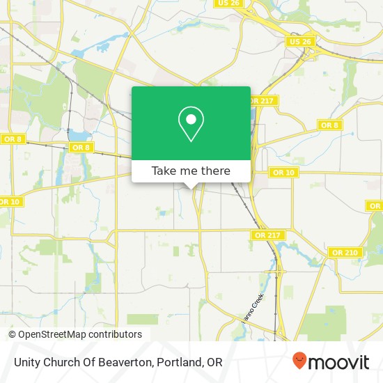 Unity Church Of Beaverton map