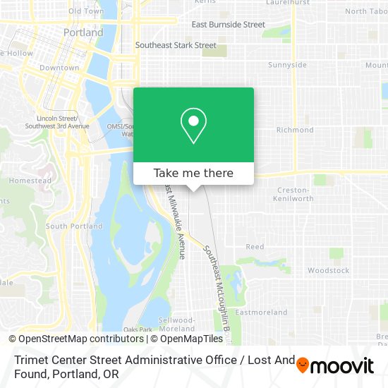 Trimet Center Street Administrative Office / Lost And Found map